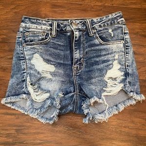 AE high rise shortie shorts size 2